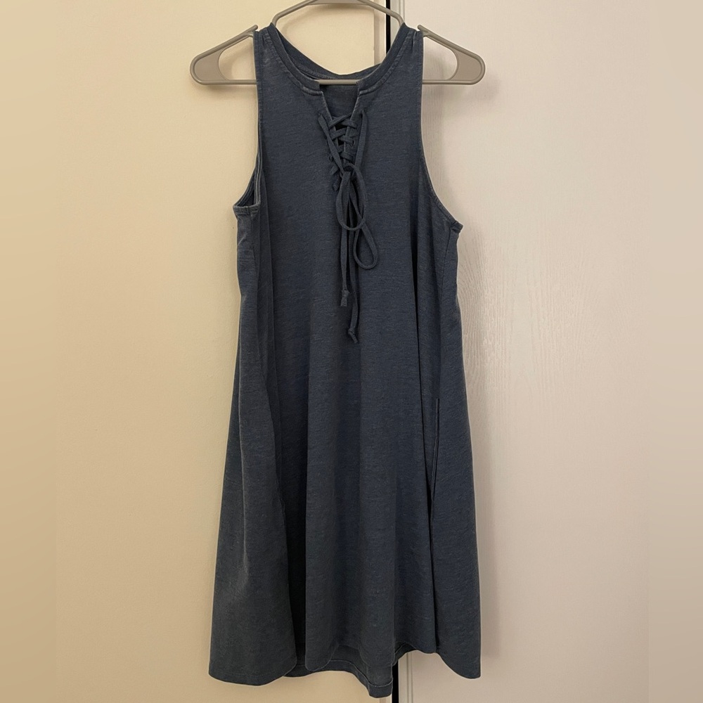 Sleeveless Navy Dress